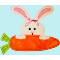 Easter Bunny Carrot Peek Applique